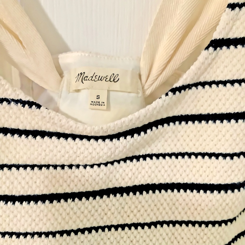 Madewell Women's Camille Texture & Thread Striped Bow Back Tank Top - size S - Picture 7 of 9